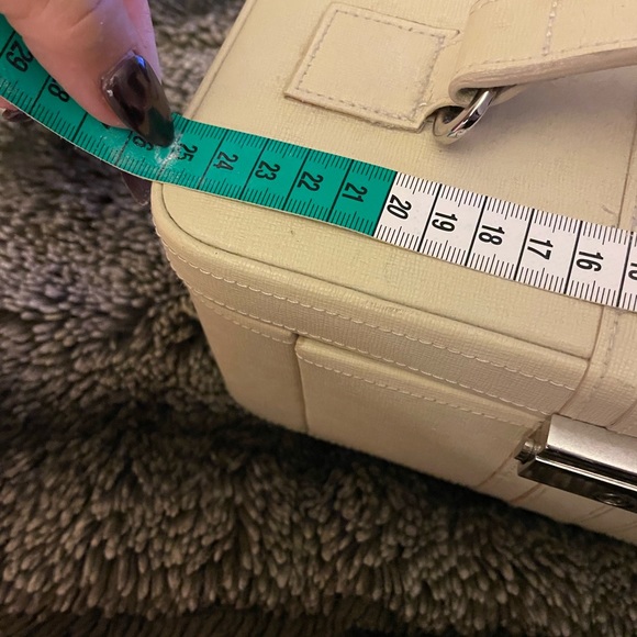 A set of two Pottery Barn cream leather jewelry boxes. - Picture 12 of 15